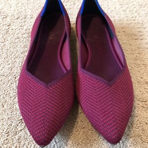 GUC Rothy’s Size 7 The Point in Cabernet Herringbone